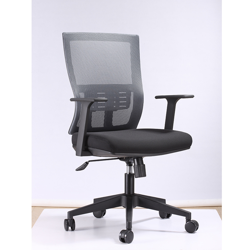 Sponge Mesh Staff Fabric Mesh Office Chair with Adjustable Lumbar Support