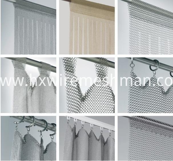 Stainless Steel Ring Mesh Curtain with Woven Wire Curtain