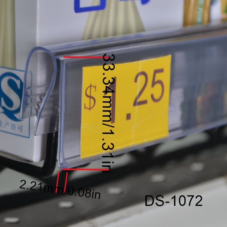 Clear PVC Display Price Data Strip for Goods