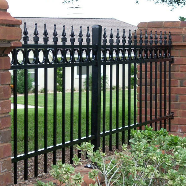 6' High Custom Ornamental Wrought Iron Fence for Garden