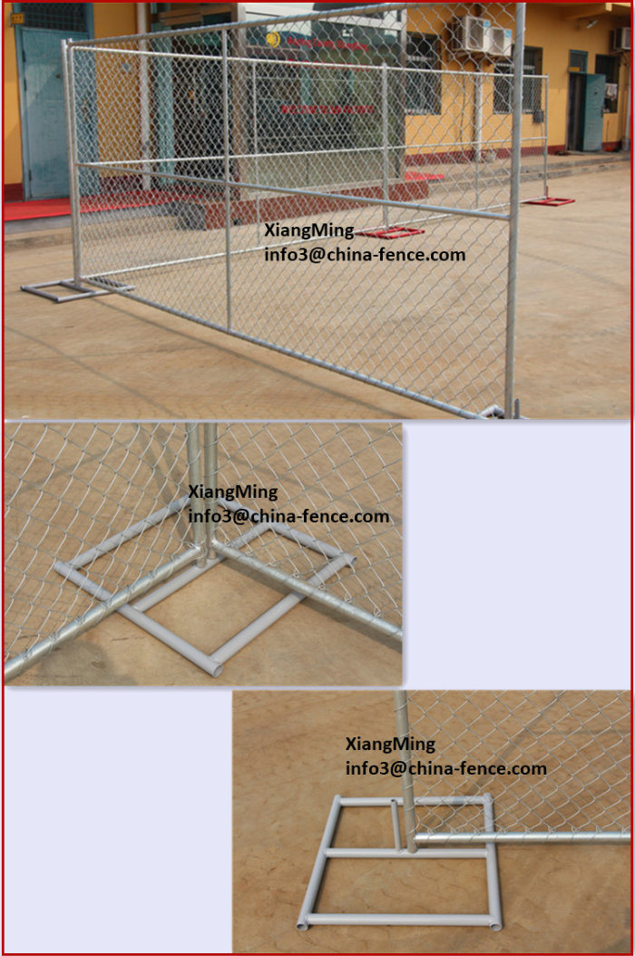 Hot Dipped Galvanized Construction Site Chain Link Wire Mesh Temporary Fence Panel China