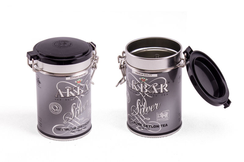 Airtight Coffee and Tea Tin Box with Metal Clip