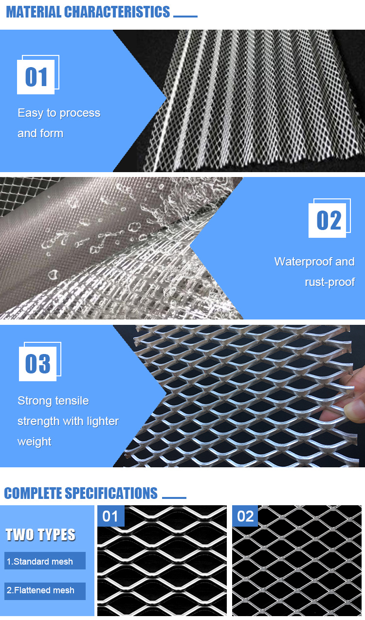 Stretched Aluminum Expanded Metal Mesh