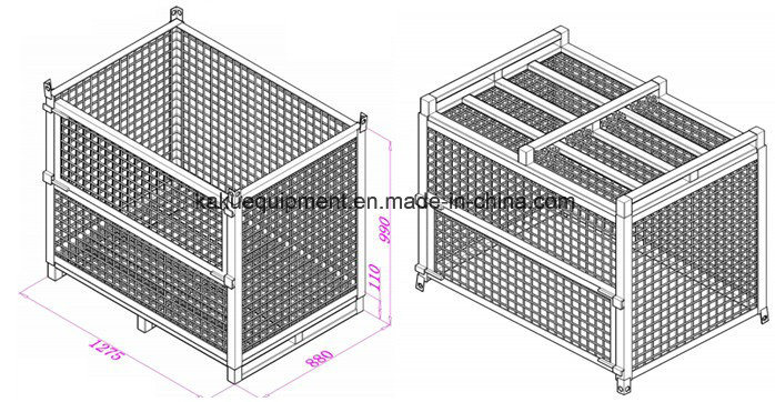 Warehouse Stackable Heavy Duty Metal Wire Mesh Pallet Cage