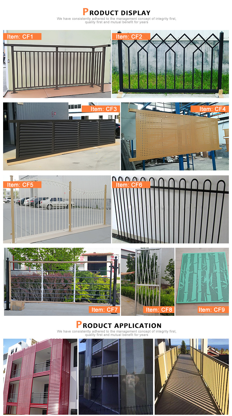Galvanized Steel Rackable Fence / Wrought Iron Fencing for Sale