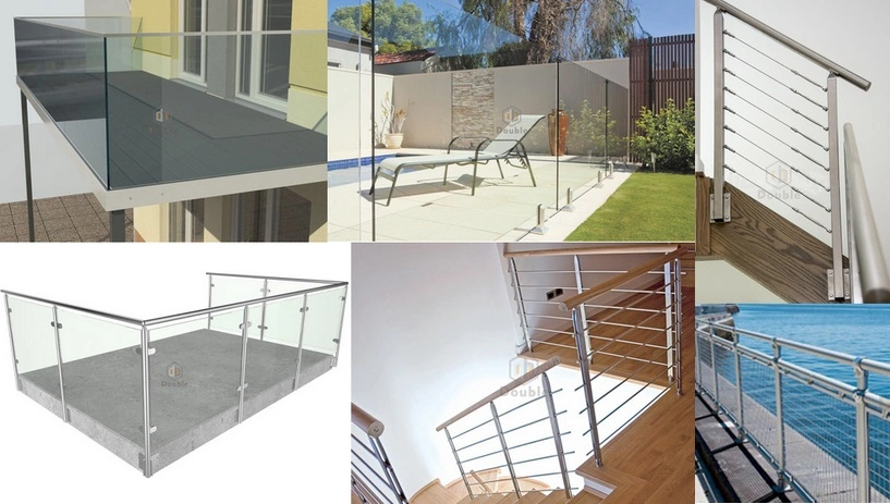 Modern Garden Fence / Terrace Glass Fence Balcony / Decorative Garden Fencing