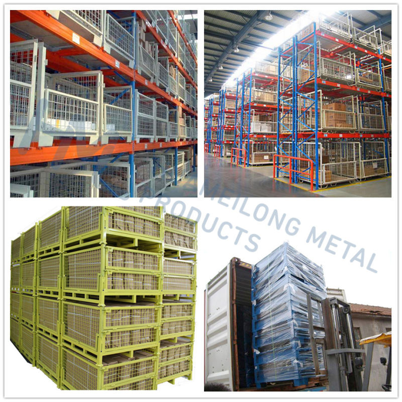 Heavy Duty Warehouse Folding Metal Wire Mesh Pallet Stillage Cage