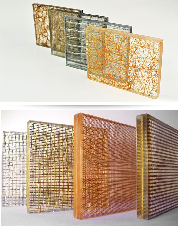 Art Glass Laminated Metal Mesh
