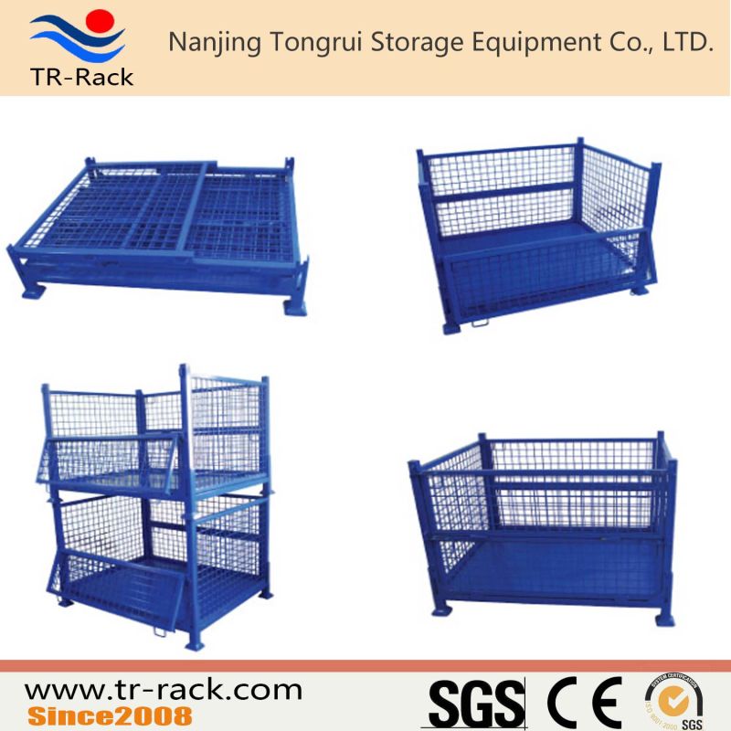 Stackable Steel Wire Mesh Cage for Warehouse Storage