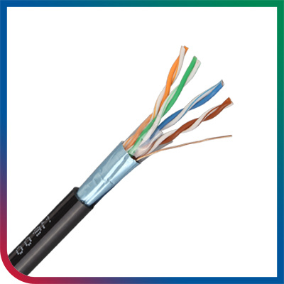 Shield SFTP Cat5e Cable Twisted Pairs with Braiding