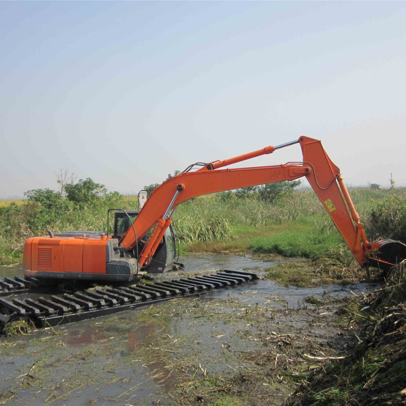 Amhipbious Excavator Pontoons with 2 Chains for 20tons Excavator