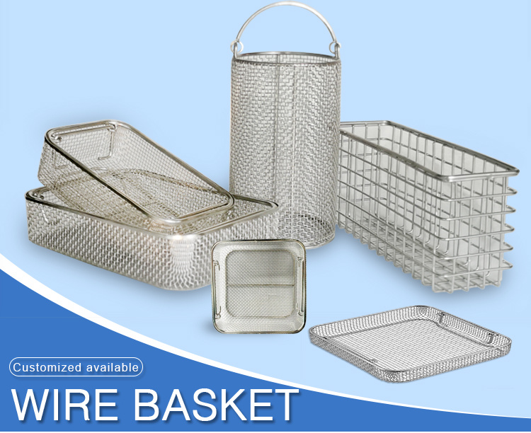 304 Stainless Steel Wire Mesh Basket for Herb Drying