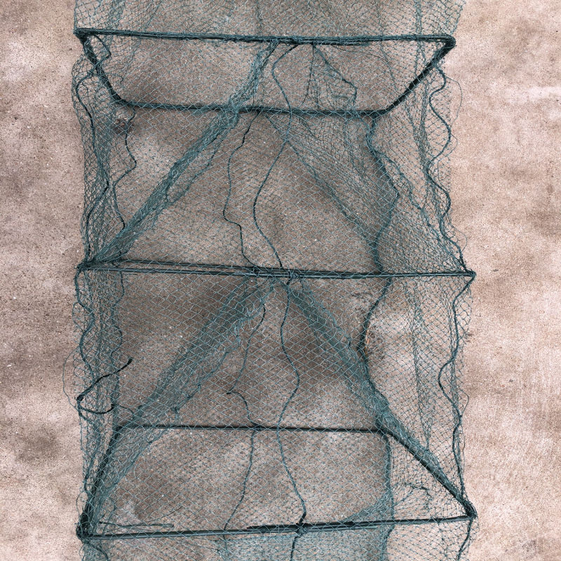 Mesh Size 1.8cm+1.8cm Sea Water Green Fishing Cage Net