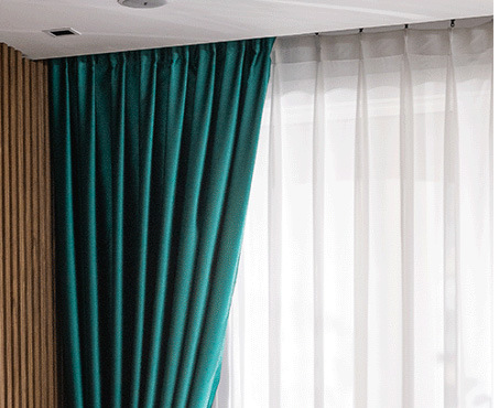 Window Curtain Beige Cashmere Jacquared Fabric Blackout Curtain Blind