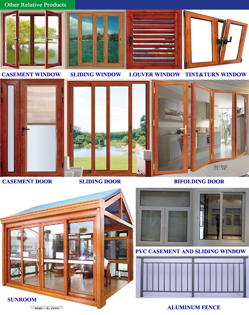 PVC Window Price/Swing PVC-U Window with Window Blind