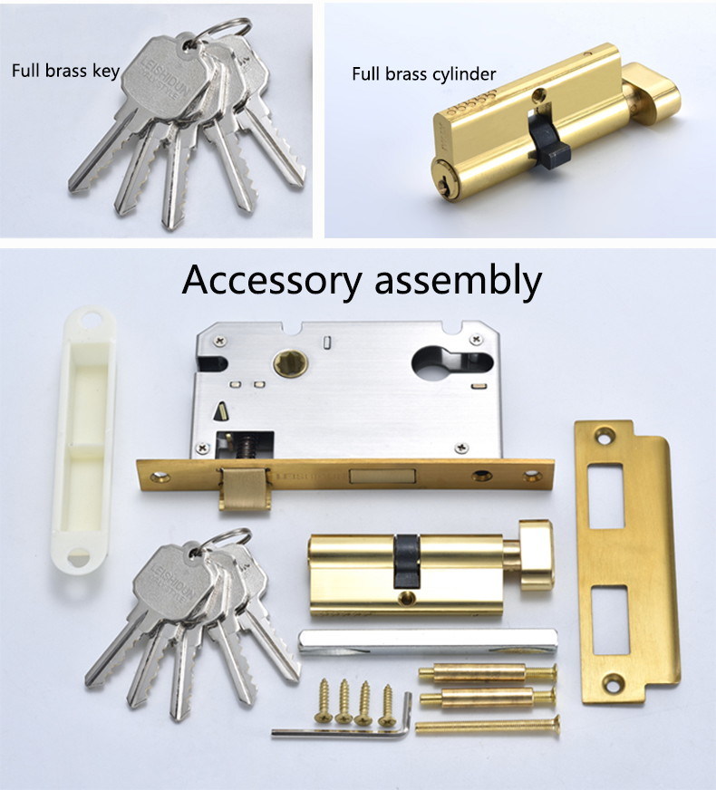 High Quality Solid Brass Brass Handle Lock