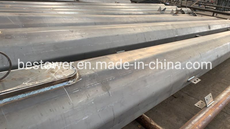 Galvanized and Painted Tubular Steel Monopole Power Transmission Tower