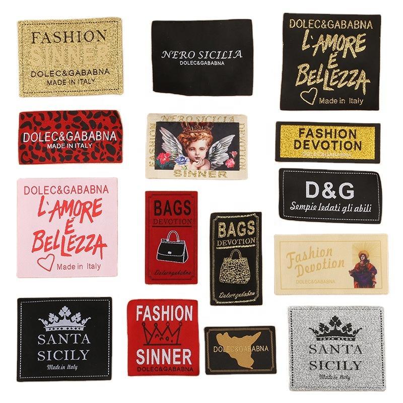 Hot Sell New Product Customized Garment Accessories Screen Clothing Satin Woven Labels for Clothes