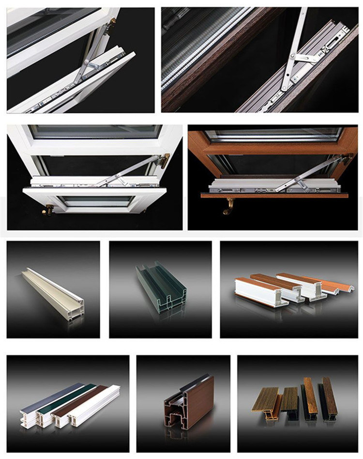UPVC 65 Series Casement Plastic Windows and Doors with Good Profile