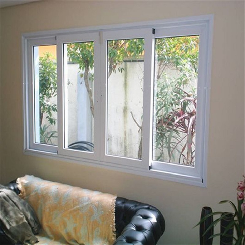 Customized PVC/Aluminium Frame Sliding Window with Screen Net