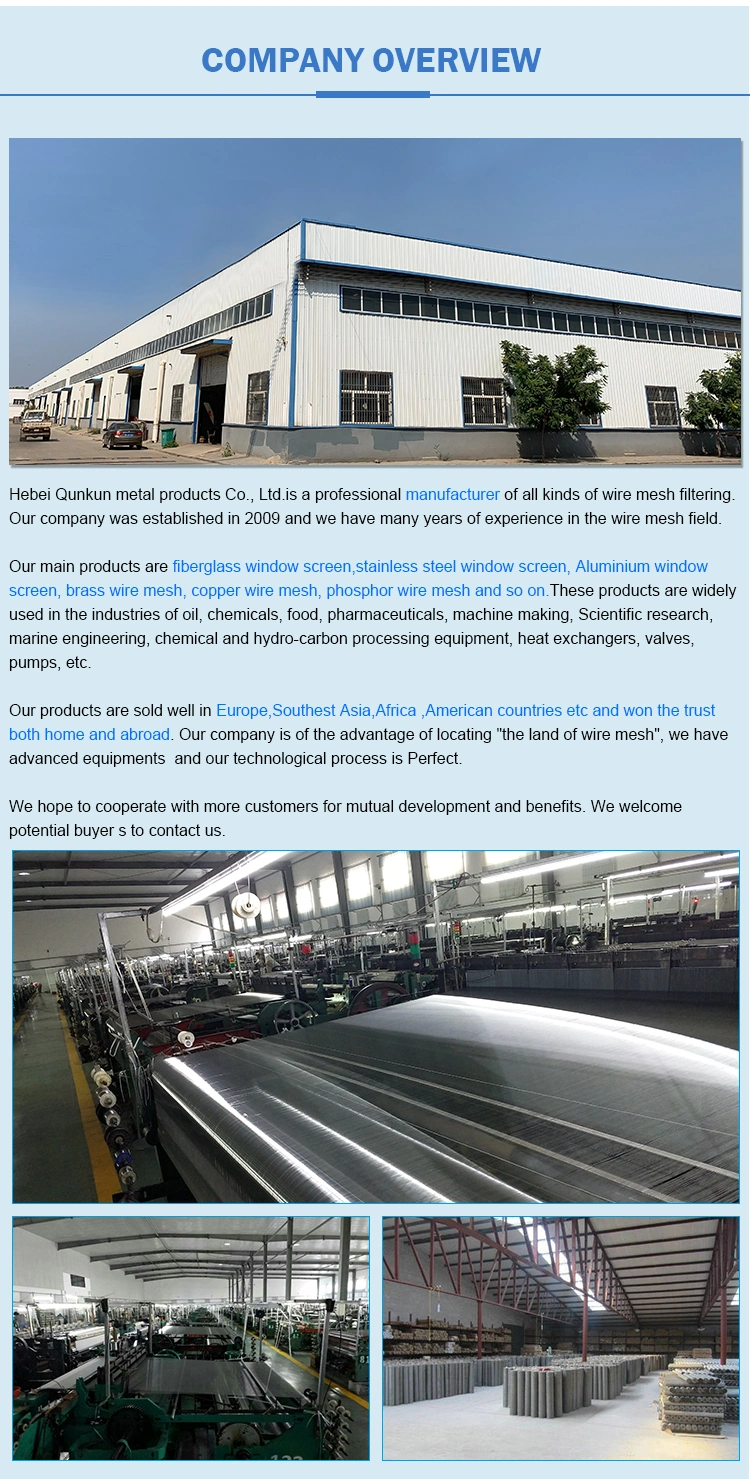 Factory Direct Insect Screen Stainless Steel Window Screen