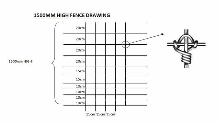 High Quality Hog Wire Fencing Field Fence Wire 8FT Fixed Knot Deer Wire Fencing