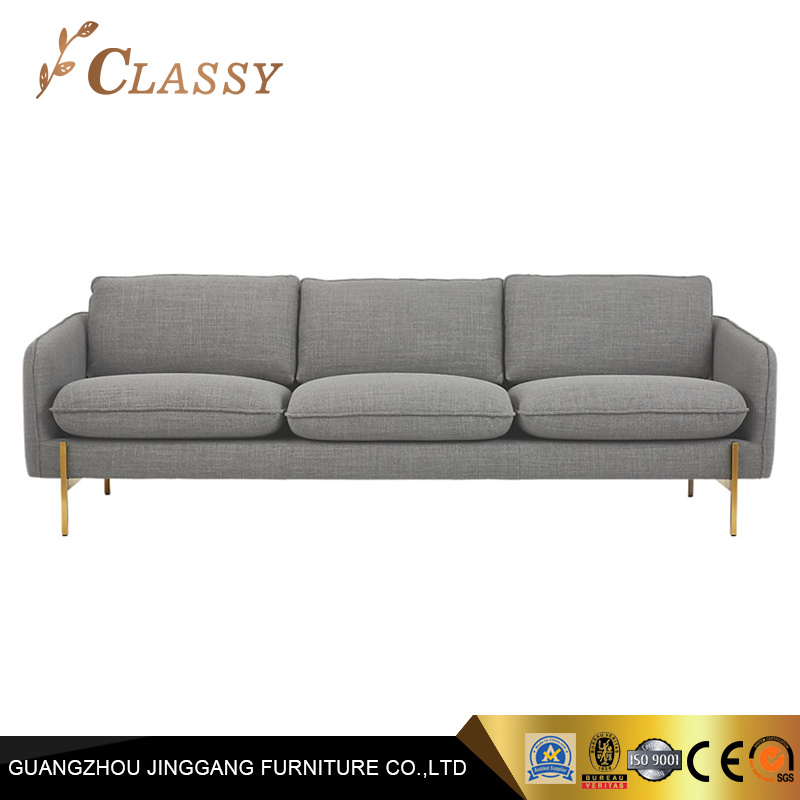 Metal Fabric Sofa Modern Leather Sofa for Living Room Furniture