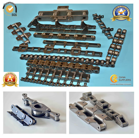 Attachment Roller Chain Industrial Single Strand Steel Conveyor Chain