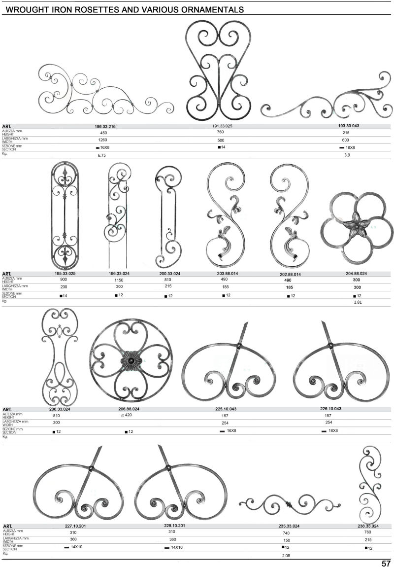Wrought Iron Balcony Fence Baluster Forged Iron Picket Stair Post Hollow