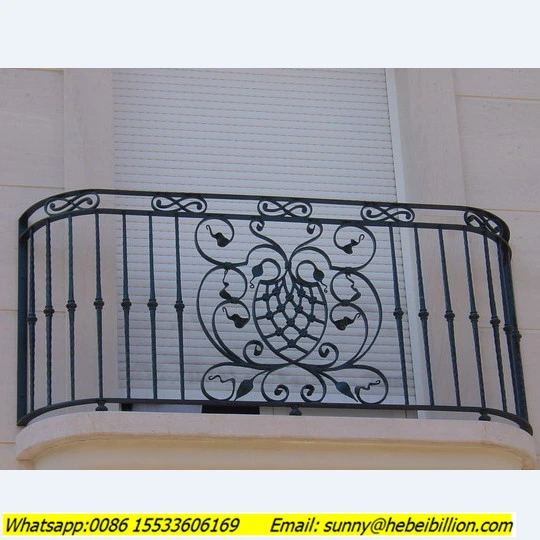 Indoor Stair Steel Fence / Galvanized Wrought Iron Fence Fencing Staircase Railing Balustrade