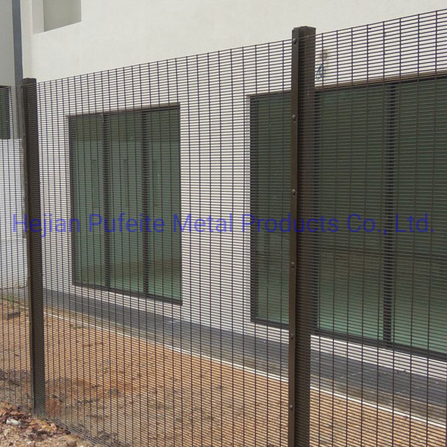 Anti Climb Fence - Double Vertical Wire Welded Security 358 Mesh Fencing.
