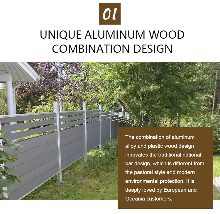 Mexytech Modern Design Decorative Wood Plastic Composite Frontyard Fence