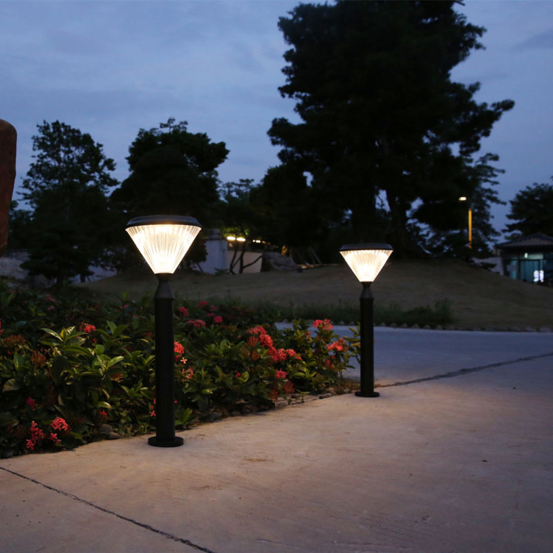 Diamond Shaped Design LED Solar Outdoor Garden Path Landscape Waterproof Stick Lamp Light