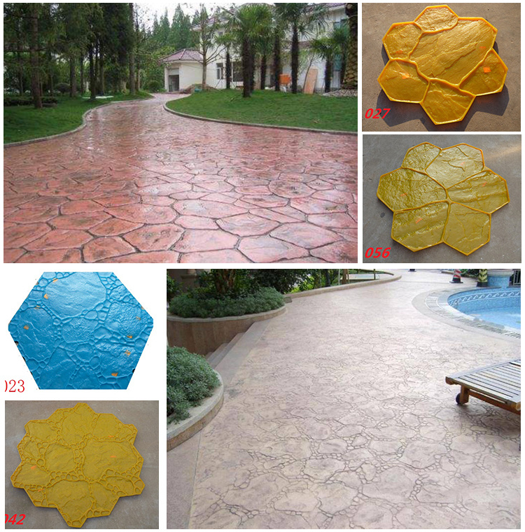 Polyurethane Mold Concrete Stamps Mats for Stamped Concrete