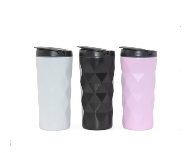BPA Free Thermo Mug Diamond Shaped Stainless Steel Coffee Mug Tumbler