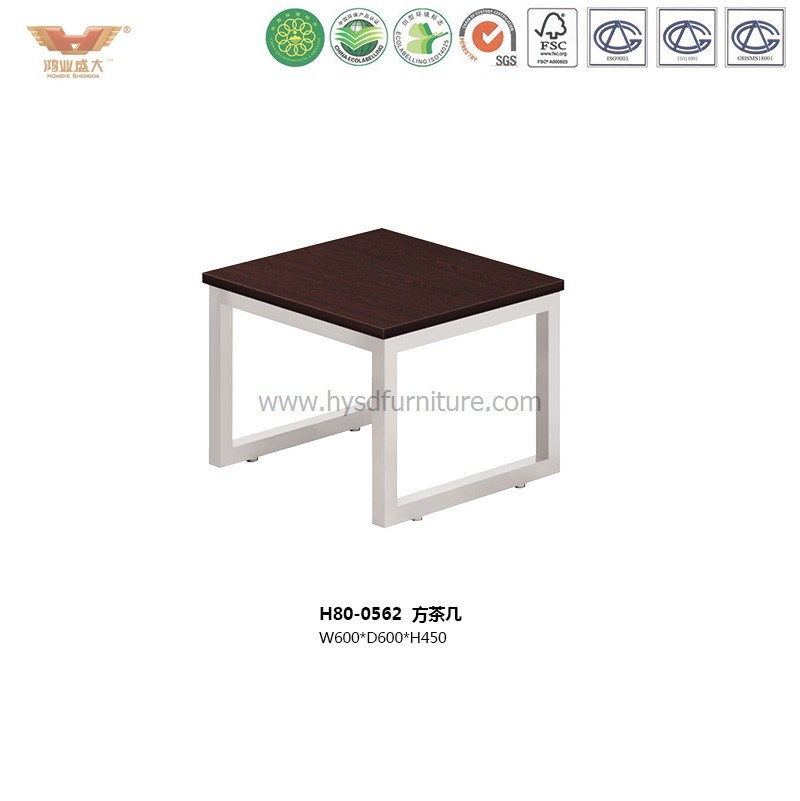 Modern Design Wooden Tea Table with Metal Frame