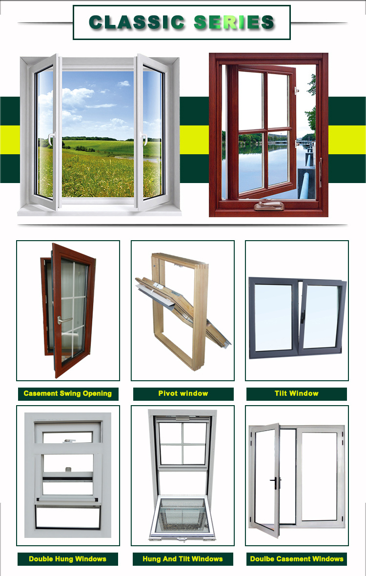 Factory Price PVC Casement Window with Screen