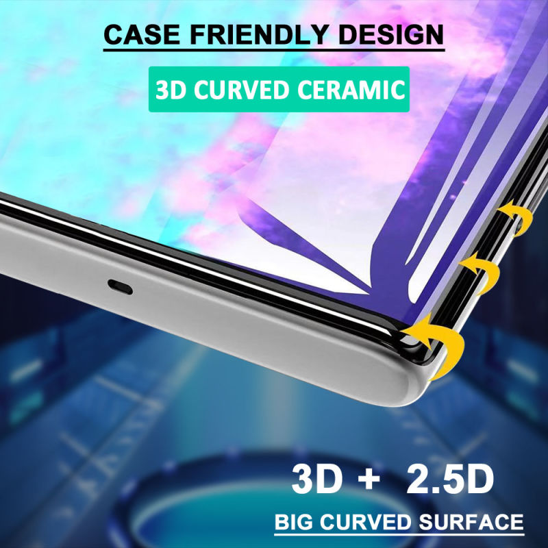 3D Curved Full Cover Soft Ceramic Phone Screen Protector for Samsung Screen Protector Tempered Glass