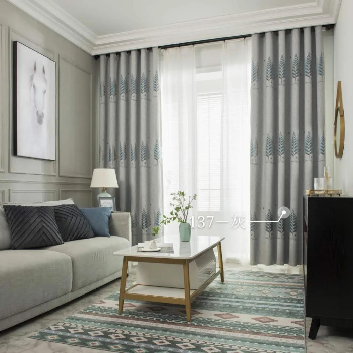 Window Curtain Panel Blackout Curtain Blind Cashmere Fabric