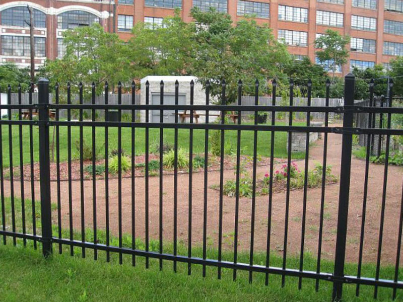 America Black Color Ornamental Used Wrought Iron Fencing