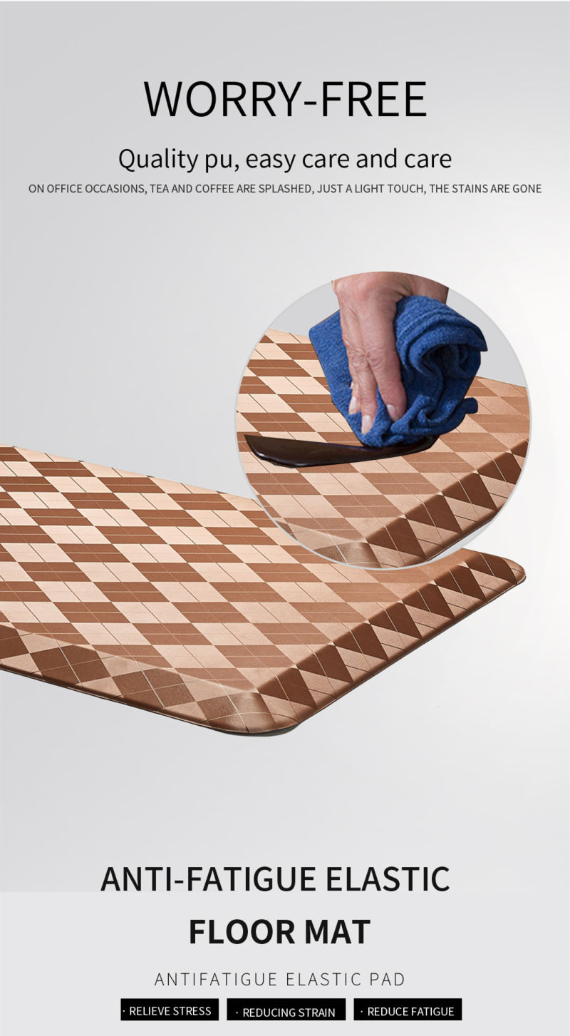 Diamond-Shaped Anti-Slip Floor Mat Anti-Fatigue Kitchen Blankets