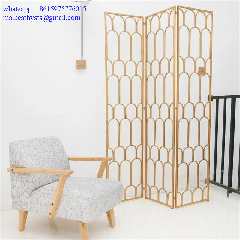 Folding Screen Room Divider Stainless Steel Decorative Metal Screen