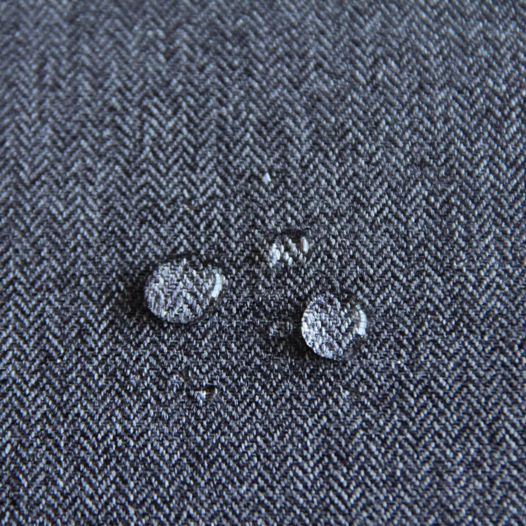 Waterproof Polyester Woven Herringbone TPU Laminate 5K/3K with Knit Mesh Fabric for Jacket/Winter Coat