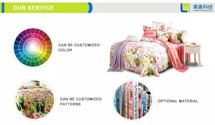 High Quality Waterproof Woven 100% Polyester Floral Printed Bed Sheet Curtain Fabrics