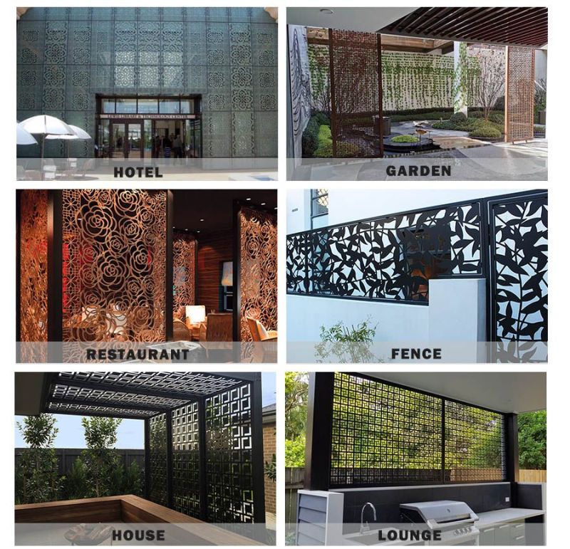 Customized Decorative Screen Laser Cut Divider Screen for Outdoor