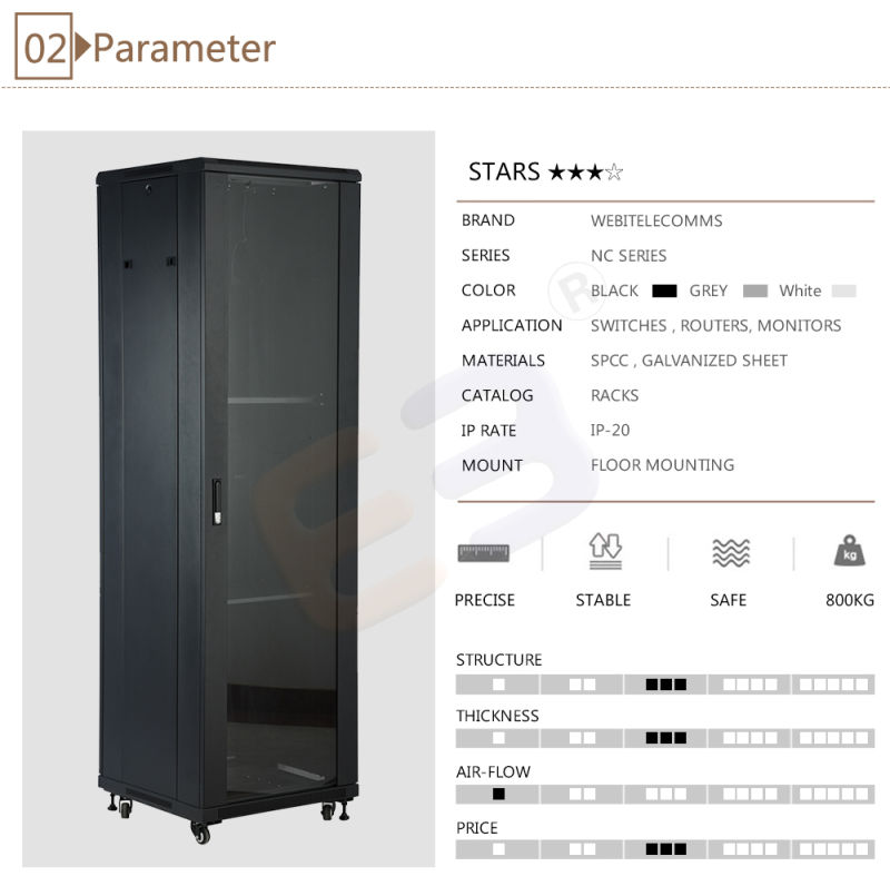 42u Network Metal Cabinet for Data and Cabling Management