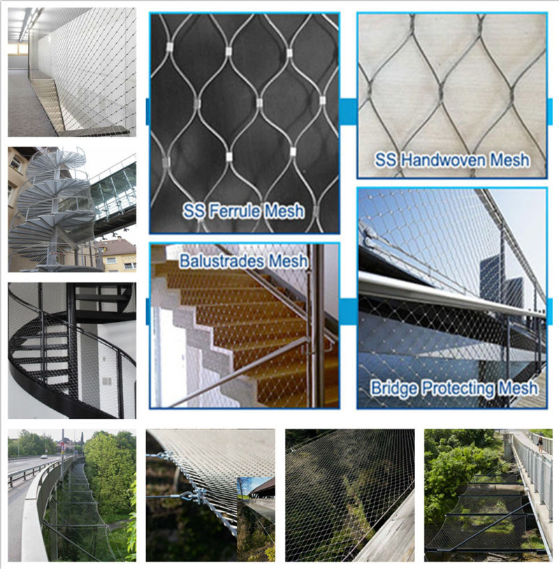 Stainless Steel Wire Rope Net for Anti-Falling Net