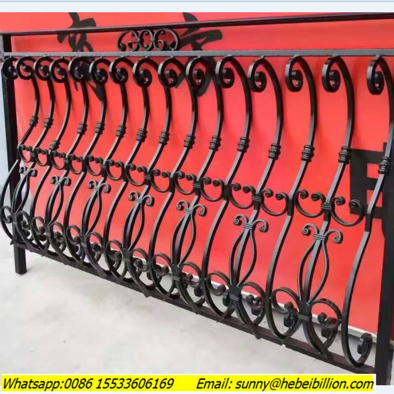 Wrought Iron Balcony Fence/Iron Balcony Railing /Balcony Grill Security Window Wrought Iron Fence Railing