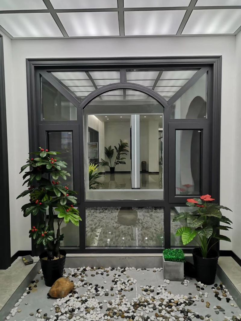 Cheap Aluminium Sash Window with Black Color
