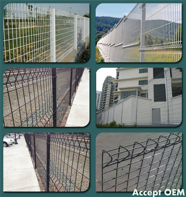 Round or Square Pipe Wire Mesh Fence Steel Posts
